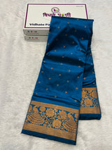 Kalanjali Soft Silk Paithani Saree - Sulphate Blue