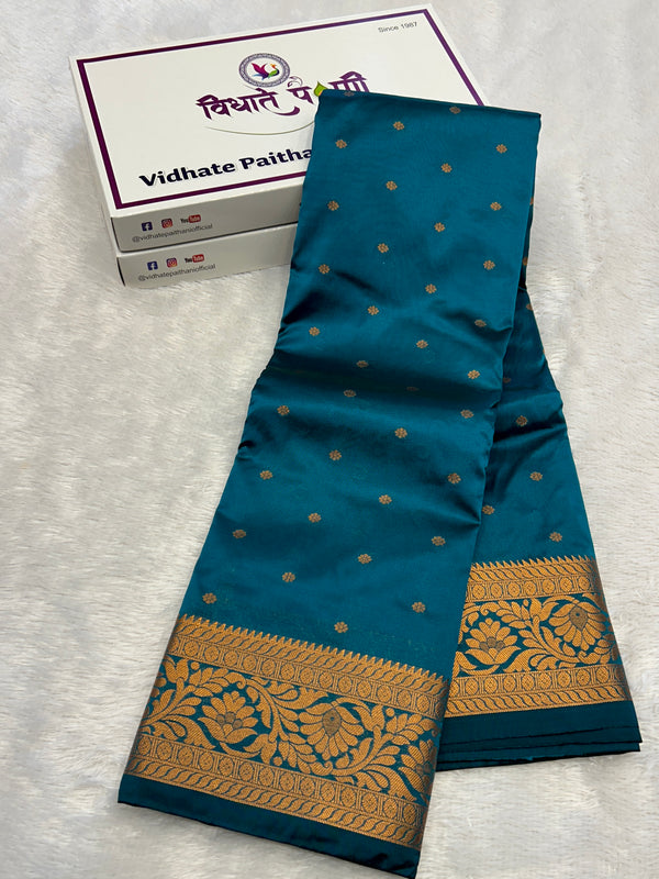 Kanjivaram Soft Silk Saree - Deep Sulphate