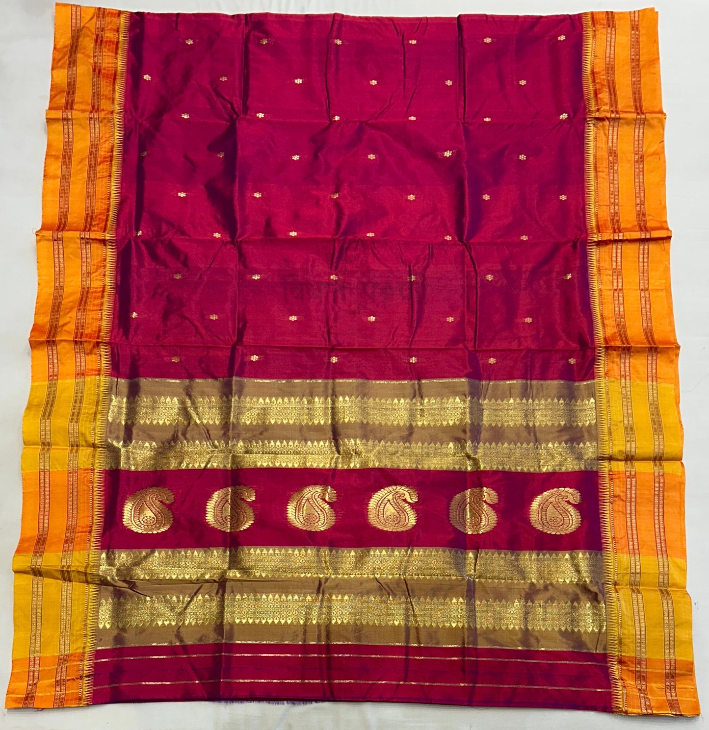 Narayanpeth Single Ply Pure Silk Saree