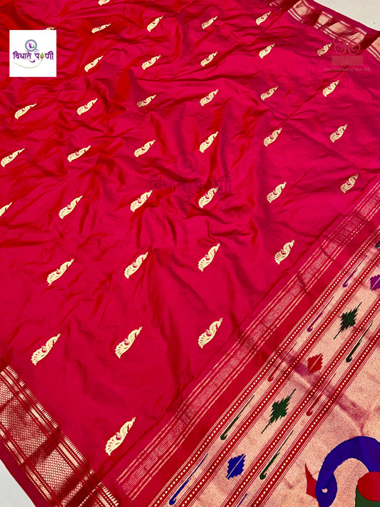 Handloom Pure Silk Paithani Saree- Designer Pallu