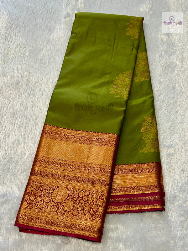 Gadhwal Semi Silk Saree — the full saree — Vidhate Paithani