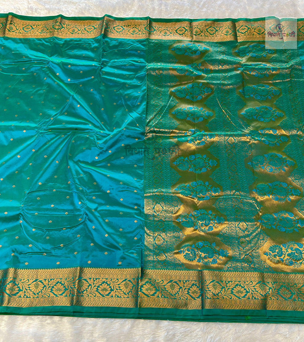 Kanjivaram Soft Silk Saree - Turquoise