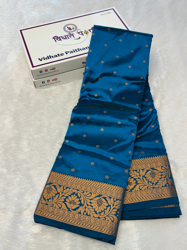 Kanjivaram Soft Silk Saree - Sulphate Blue