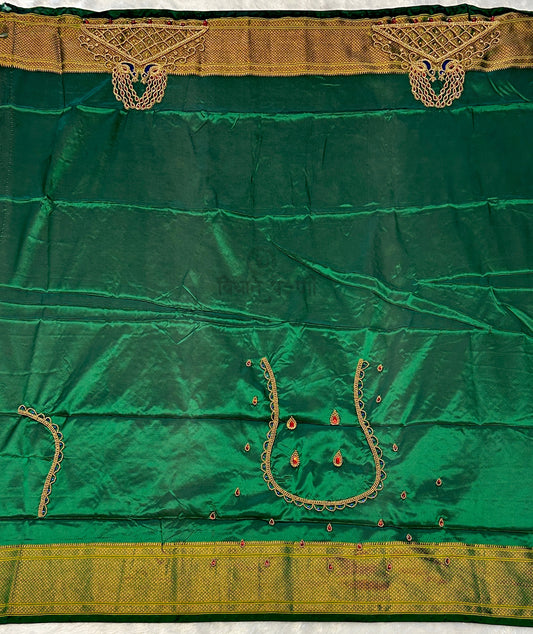 Kalanjali Semi Paithani Saree- Designer Work Blouse