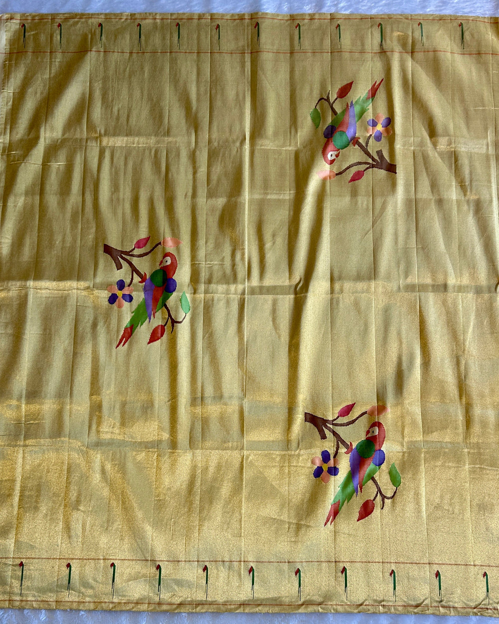 paithani blouse piece- golden