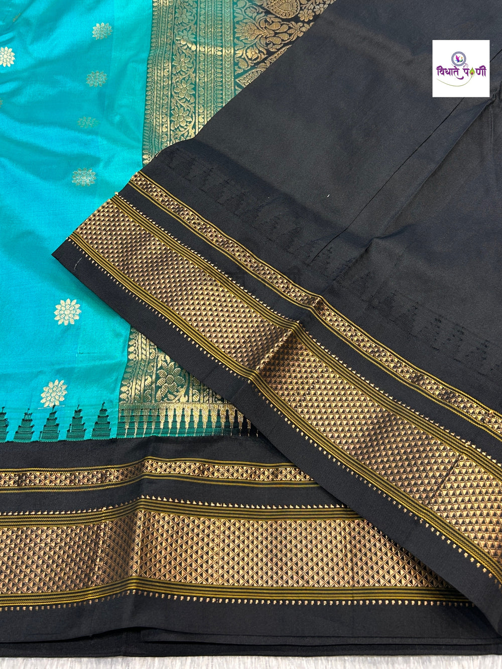 Traditional Pure Silk Irkal Butta Sarees - Pastel Blue