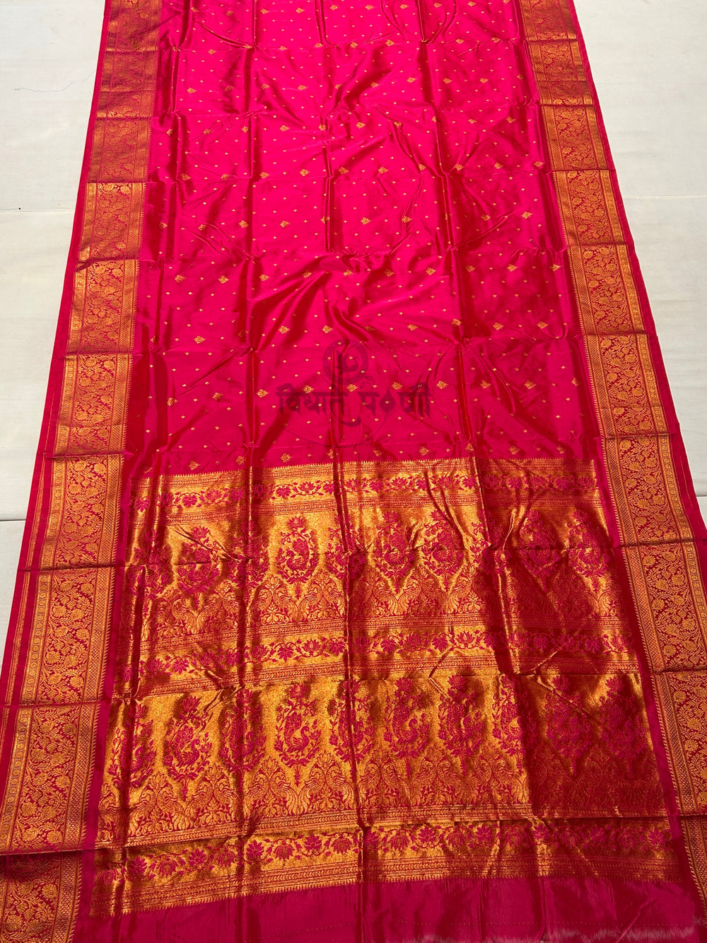 Kalanjali Soft Silk Paithani Saree - Hot Pink