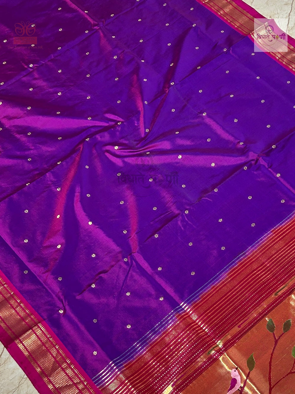 Handloom Pure Silk Designer Pallu Paithani Saree- Exclusive Deer
