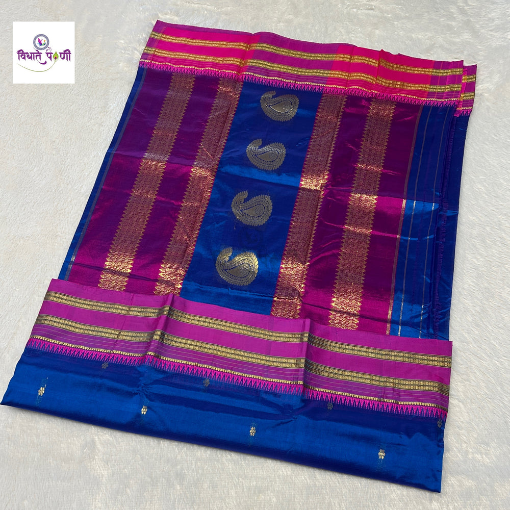 Narayanpeth Single Ply Pure Silk Saree - Ananda