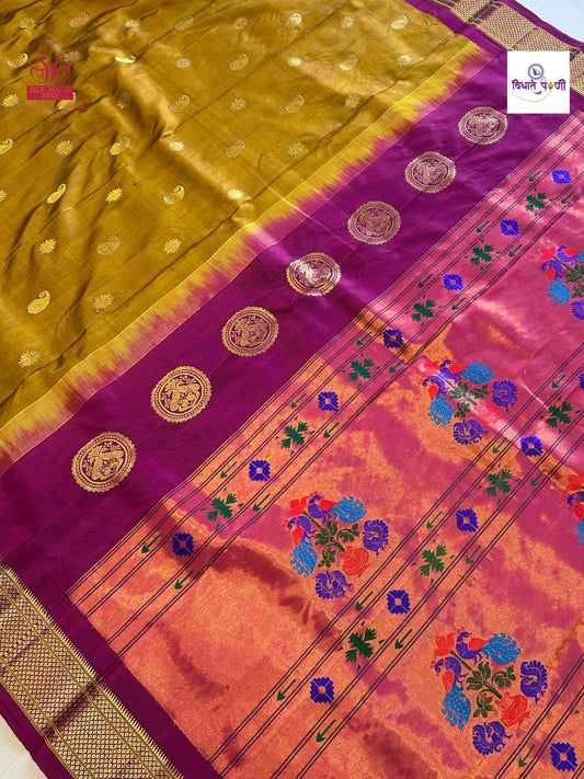 Handloom Pure Silk Maharani Paithani Saree