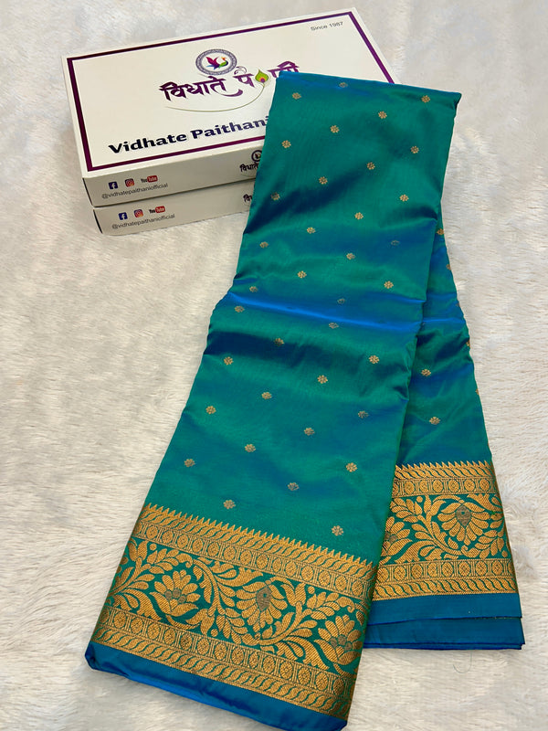 Kanjivaram Soft Silk Saree - Sea Green