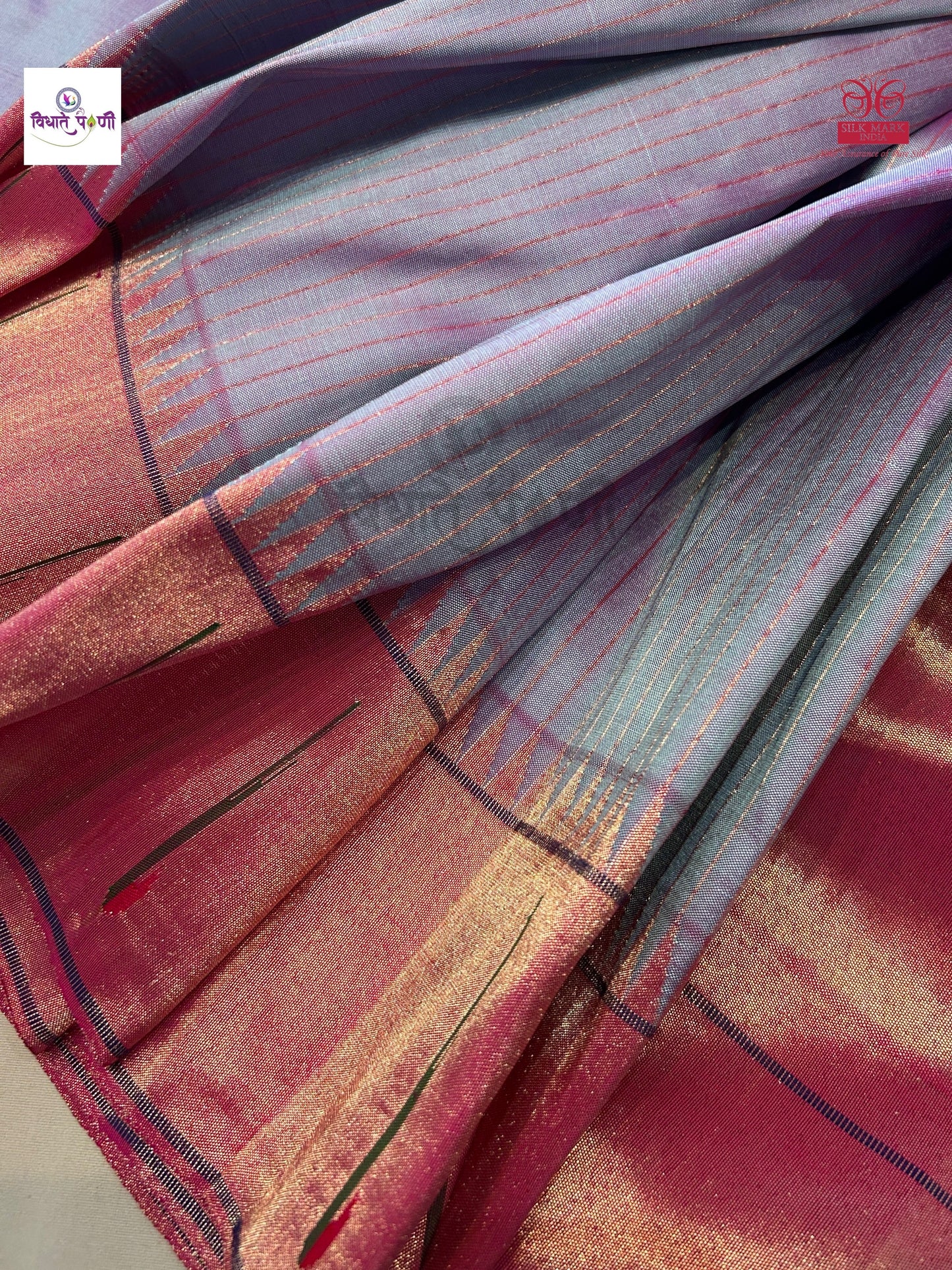 Handloom Pure Silk Munia Paithani Saree- Exclusive Instrumental Pallu