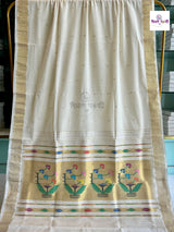 Handloom Pure Cotton Paithani Saree- Asawalli Pallu