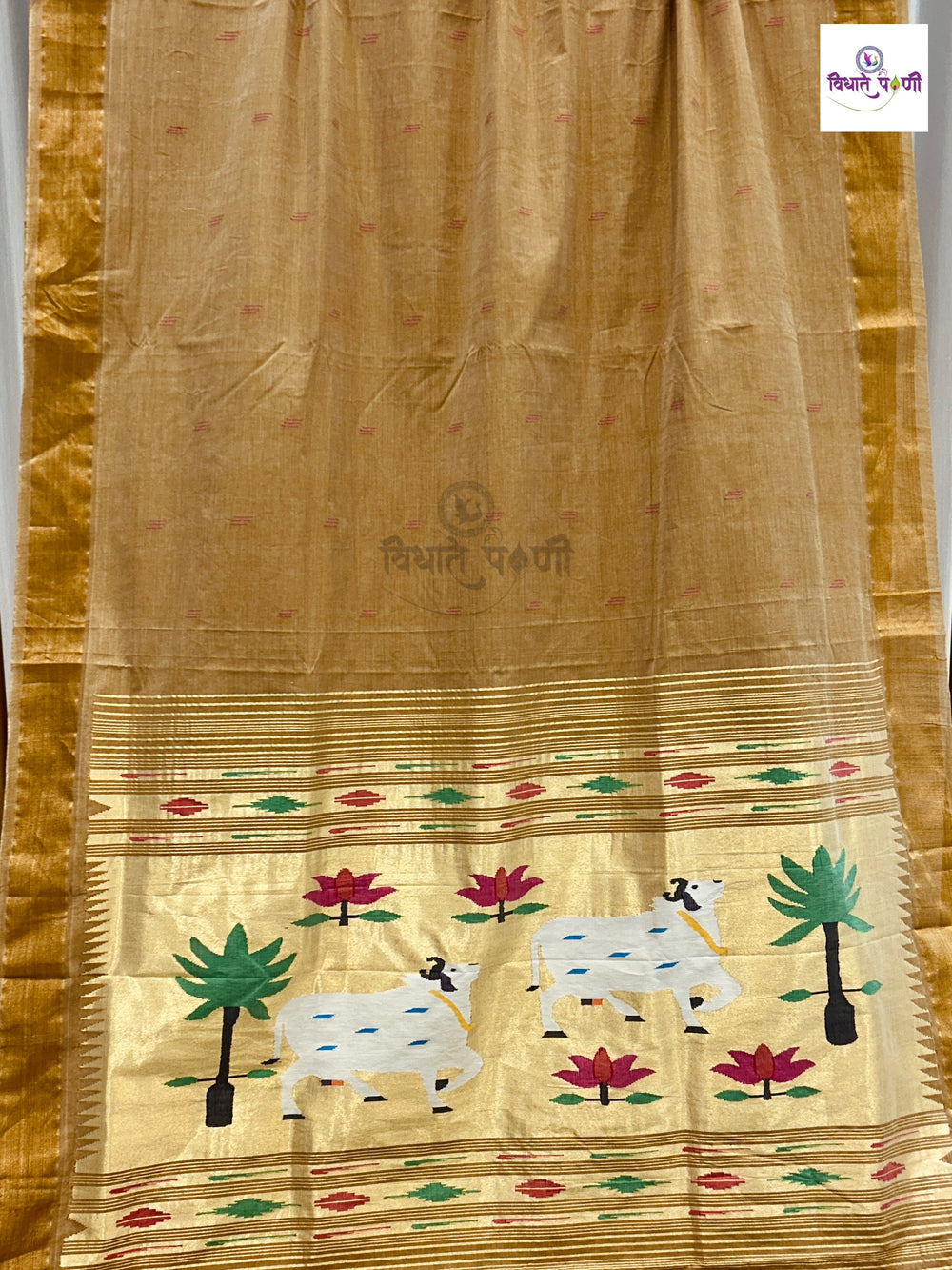 Handloom Pure Cotton Paithani Saree- Pichwai
