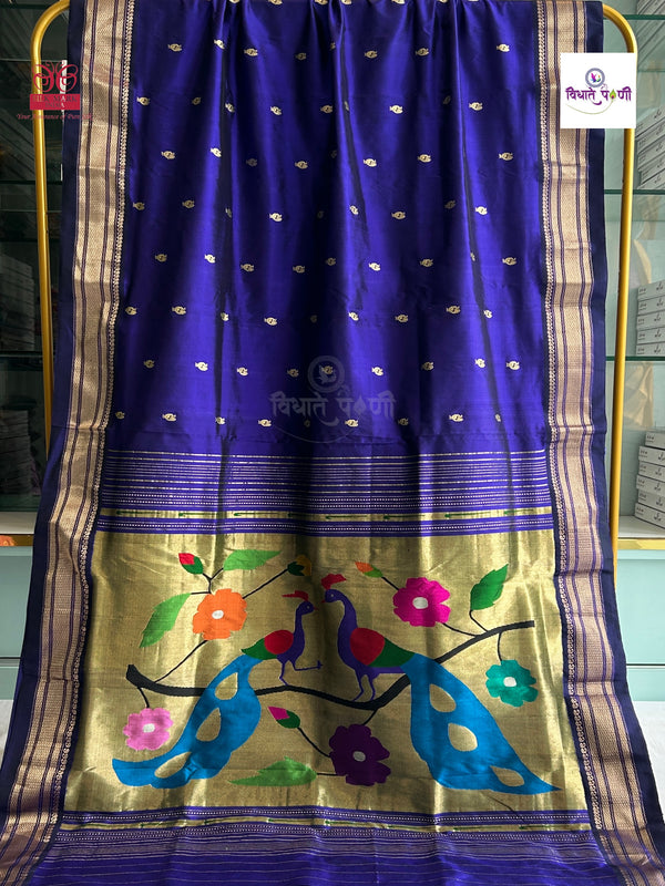 Designer Pallu Paithani Saree - Elegant Peacock