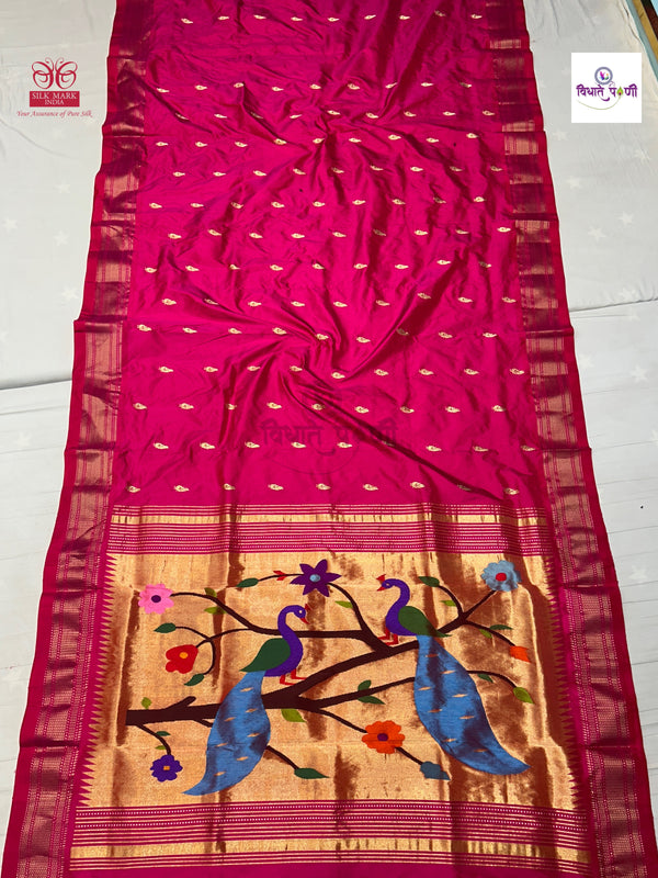 Designer Pallu Paithani Saree - Elegant Peacock