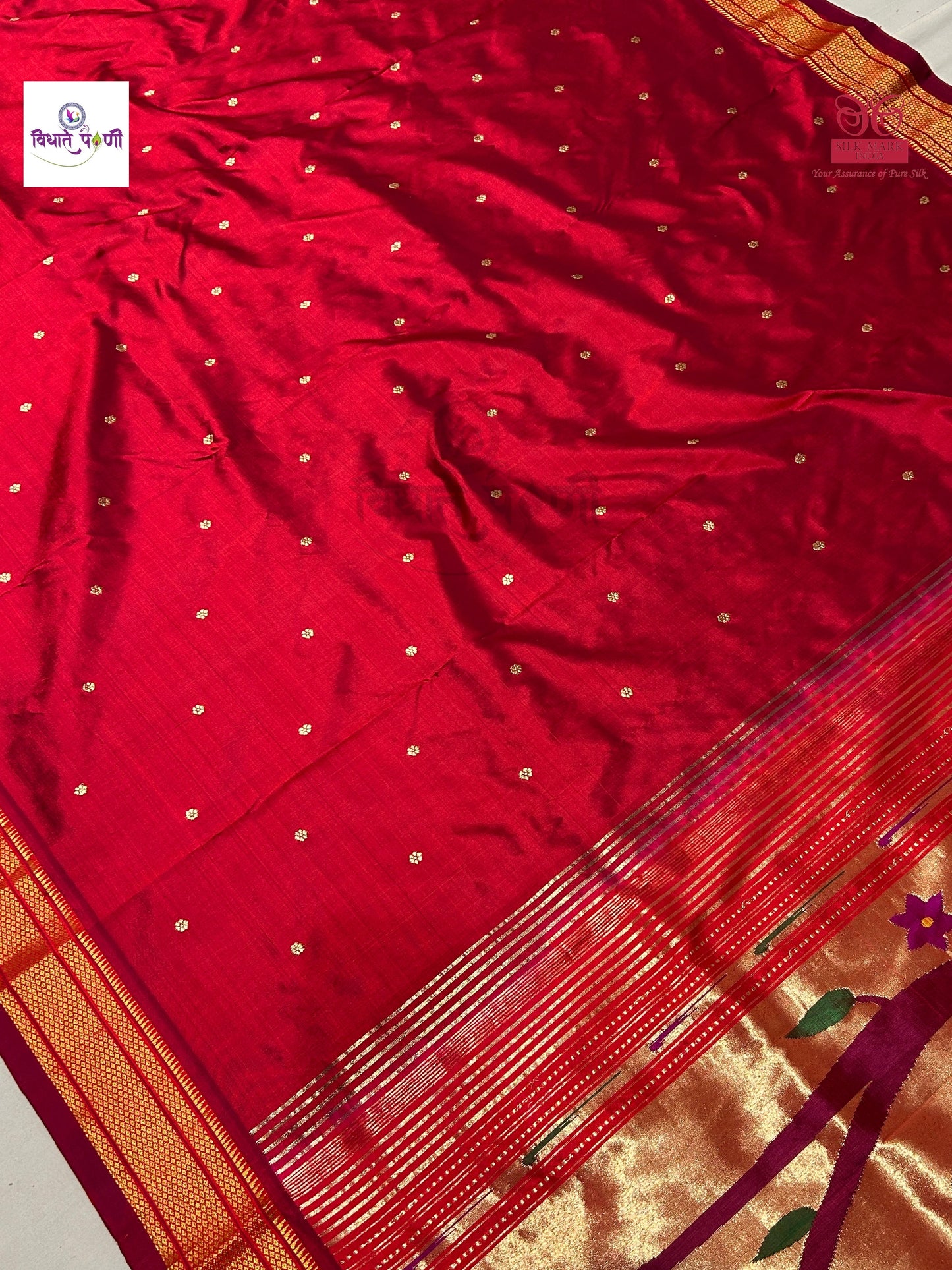 Handloom Pure Silk Paithani Saree- Designer Pallu