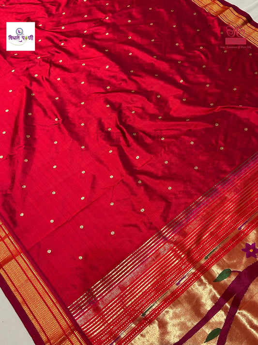 Handloom Pure Silk Paithani Saree- Designer Pallu