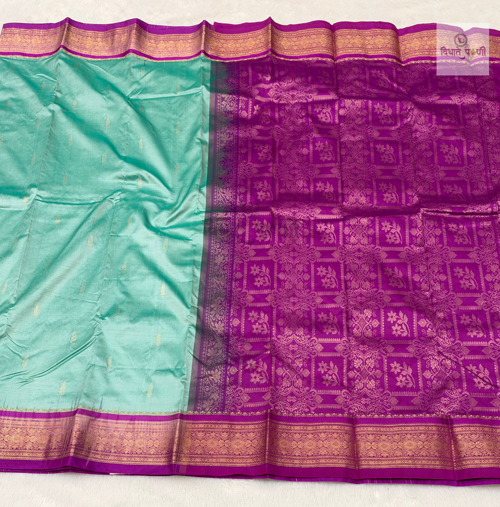 Kanjivaram Pure Silk Saree- Pastel Green