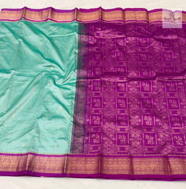 Kanjivaram Pure Silk Saree- Pastel Green
