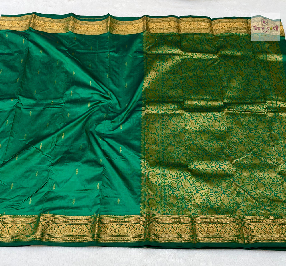 Kanjivaram Pure Silk Saree- Green