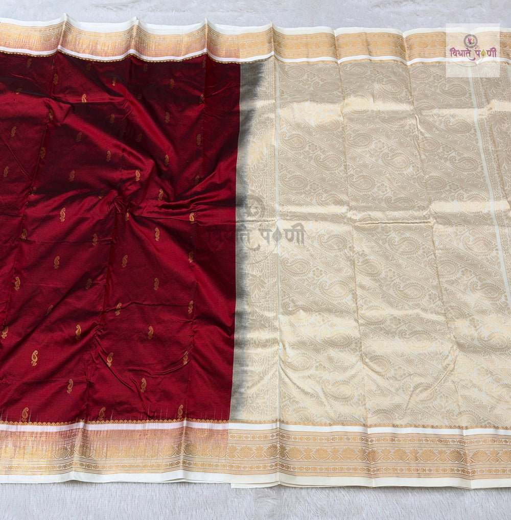 Kanjivaram Pure Silk Saree- Maroon