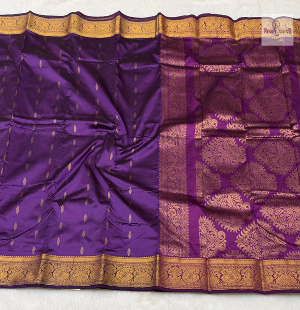 Kanjivaram Pure Silk Saree- Purple