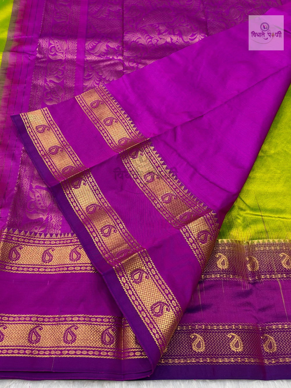 Kanjivaram Pure Silk Saree- Parrot Green