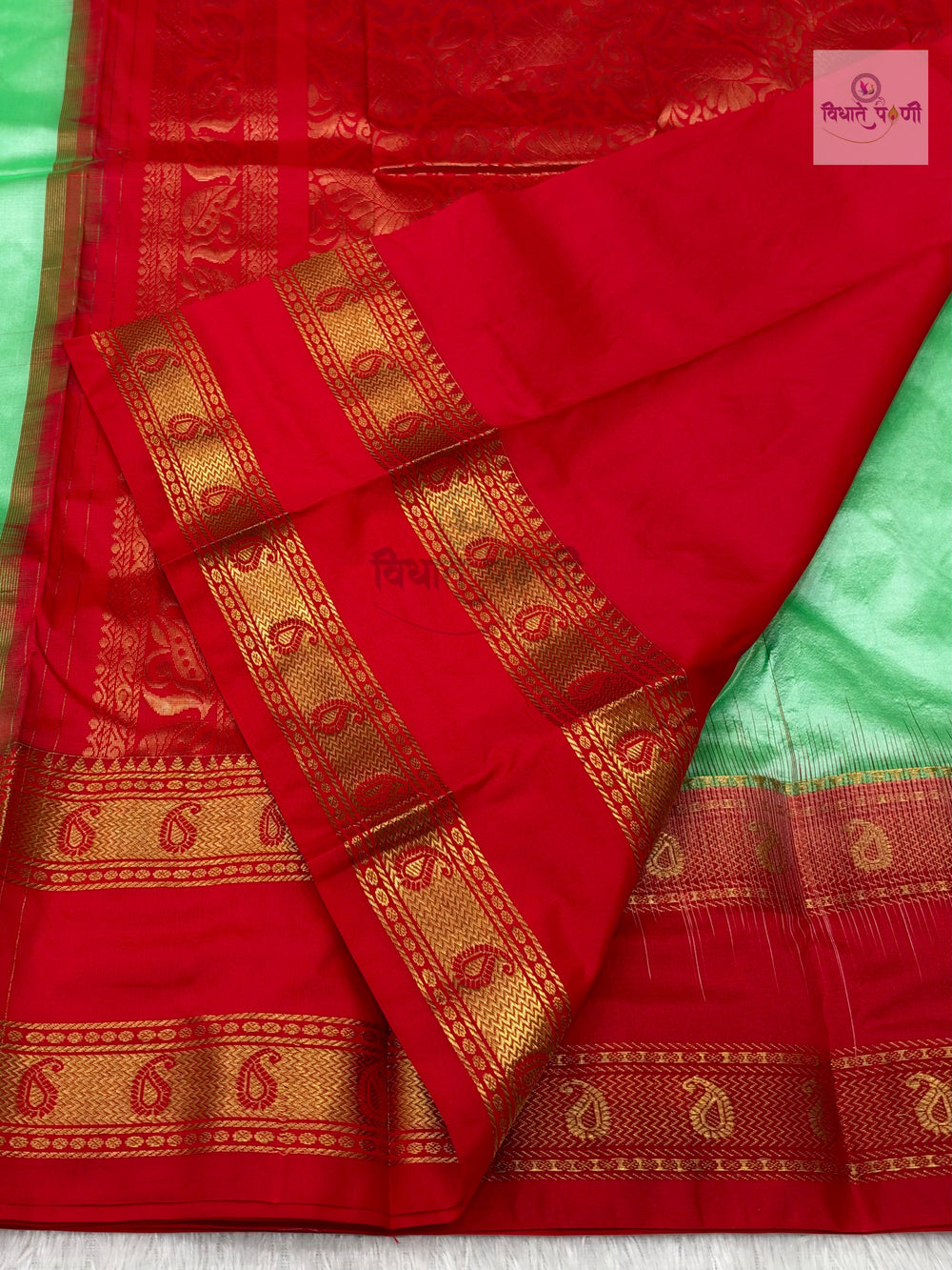 Kanjivaram Pure Silk Saree- Pastel Green