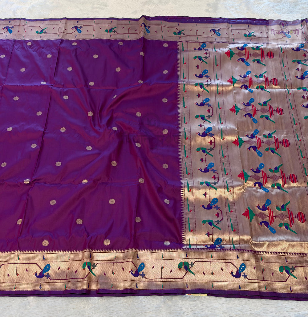 Brocade Soft Silk Paithani Saree- Magenta