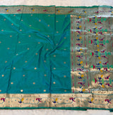 Brocade Soft Silk Paithani Saree- Turquoise