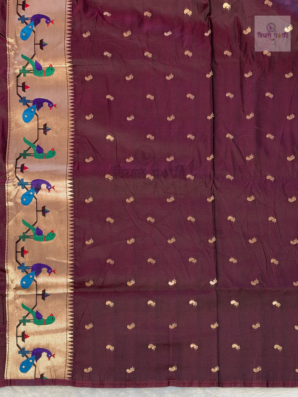 Brocade Soft Silk Paithani Saree- Wine