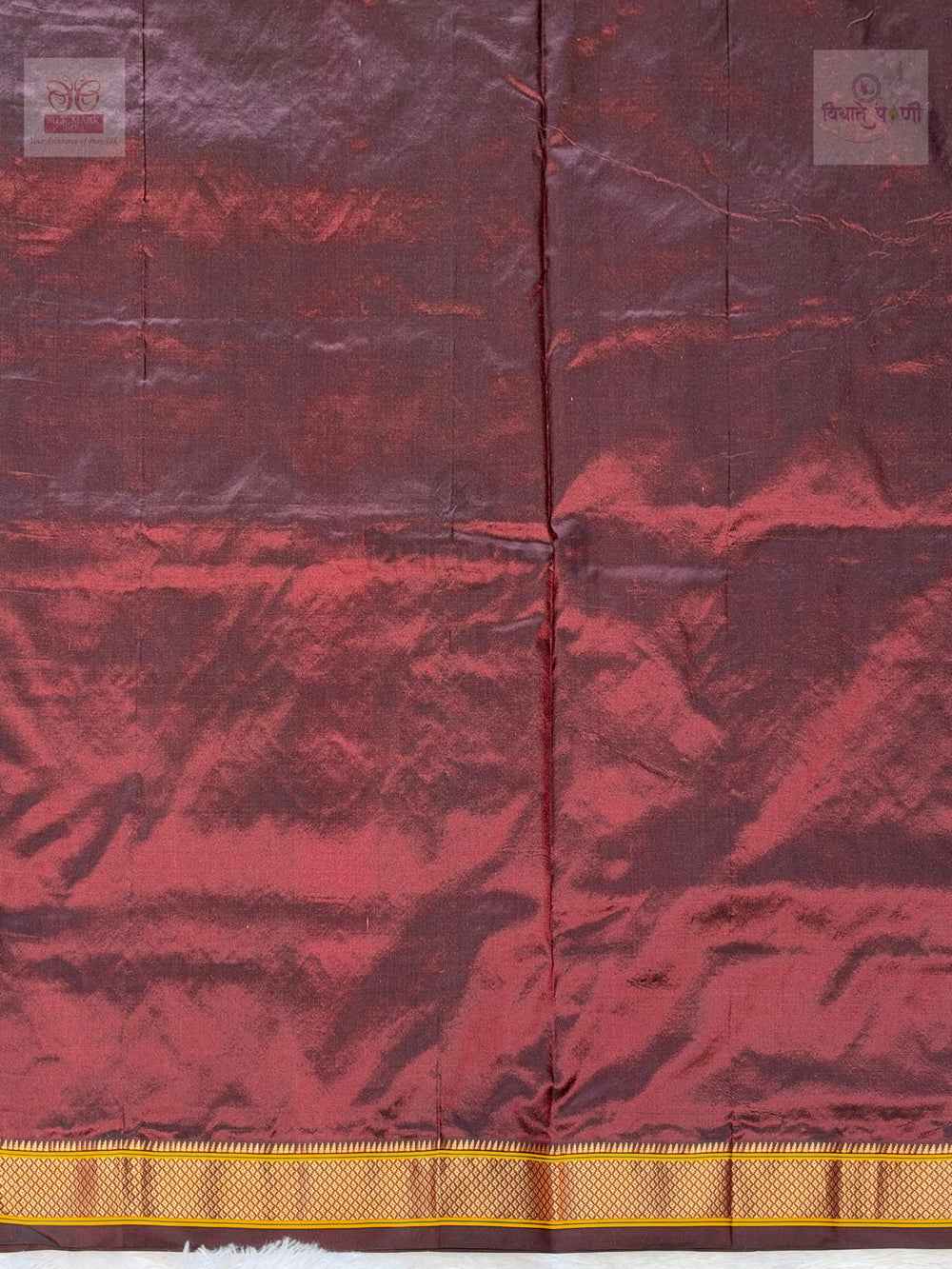 Powerloom Pure Silk Kalanjali Paithani Saree - Maroon — blouse piece — Vidhate Paithani