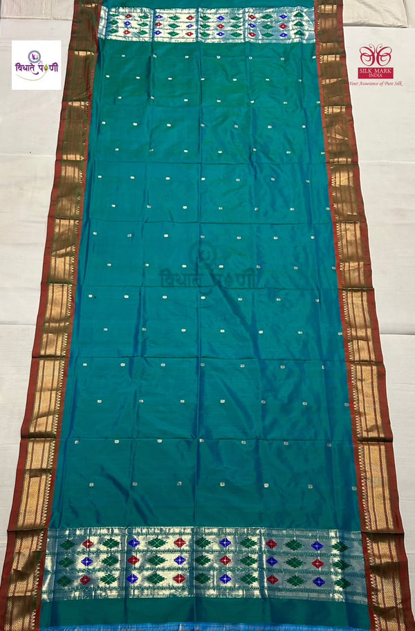 Handloom Pure Silk Paithani Dupatta - 6