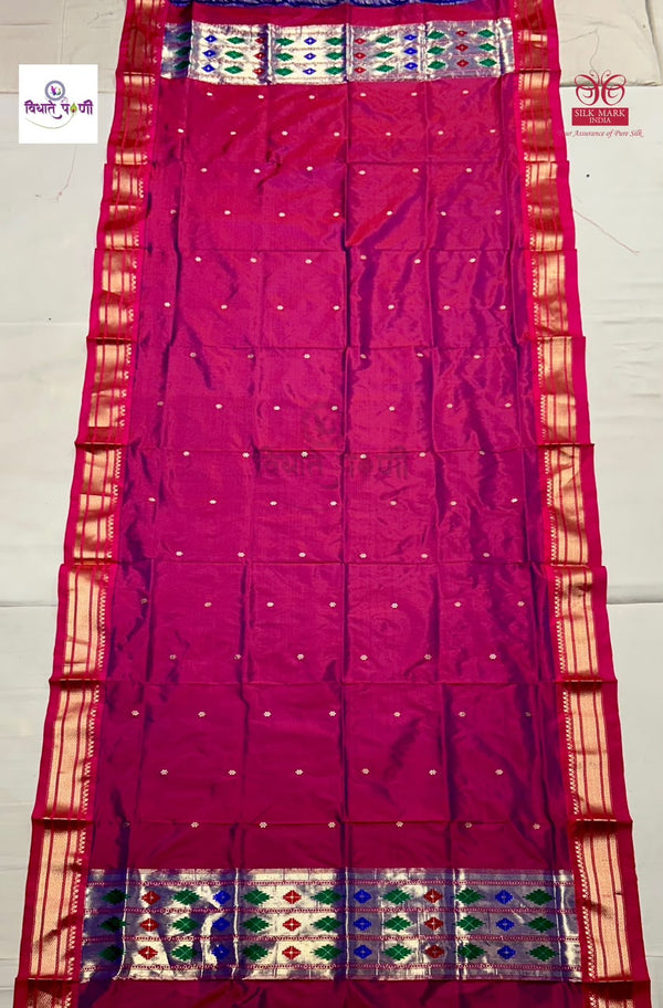 Handloom Pure Silk Paithani Dupatta - 7