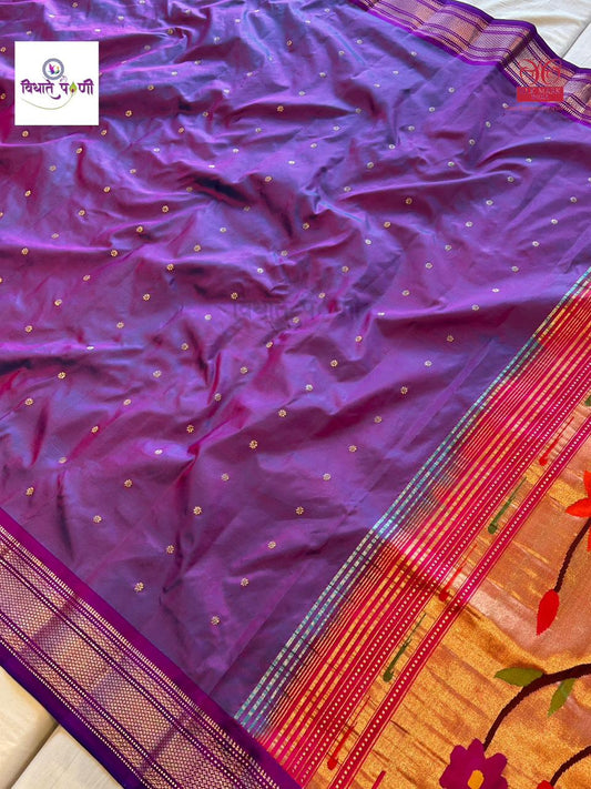 Handloom Pure Silk Paithani Saree- Designer Pallu