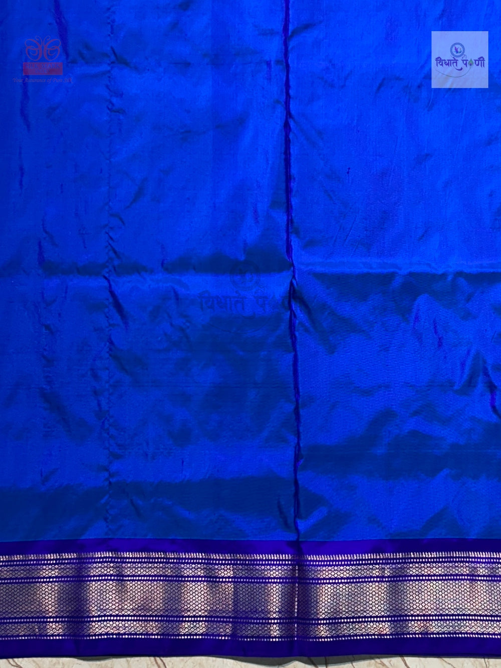 Handloom Pure Silk Designer Pallu Paithani Saree- Radha Krishna