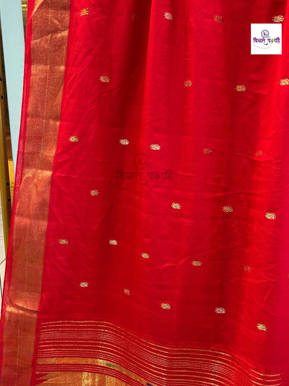 Handloom Pure Cotton Paithani Saree- Designer Peacock