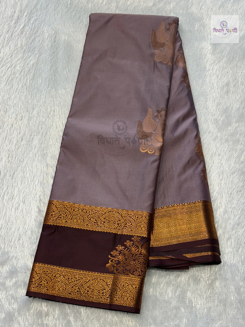 Gadhwal Semi Silk Saree — the full saree — Vidhate Paithani