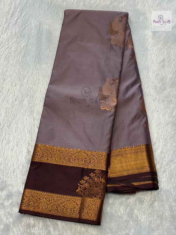 Gadhwal Semi Silk Saree — the full saree — Vidhate Paithani