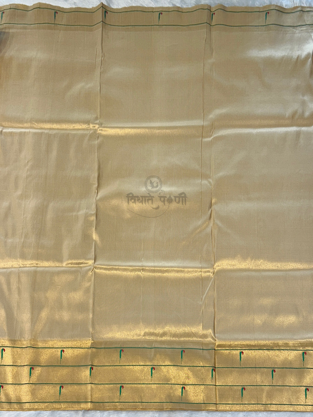 Powerloom Pure Silk Munia Paithani Saree – Stripes