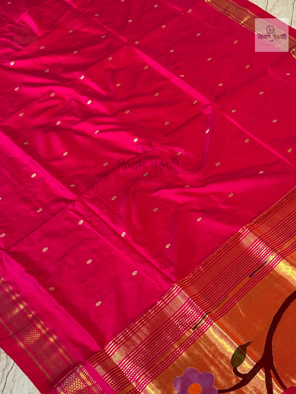 Handloom Pure Silk Paithani Saree - Designer Peacock Pallu