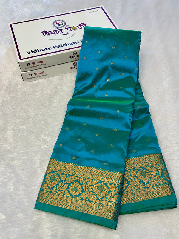 Kanjivaram Soft Silk Saree - Turquoise