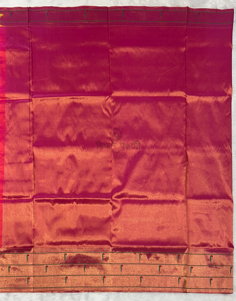Powerloom Pure Silk Munia Paithani Saree – Stripes