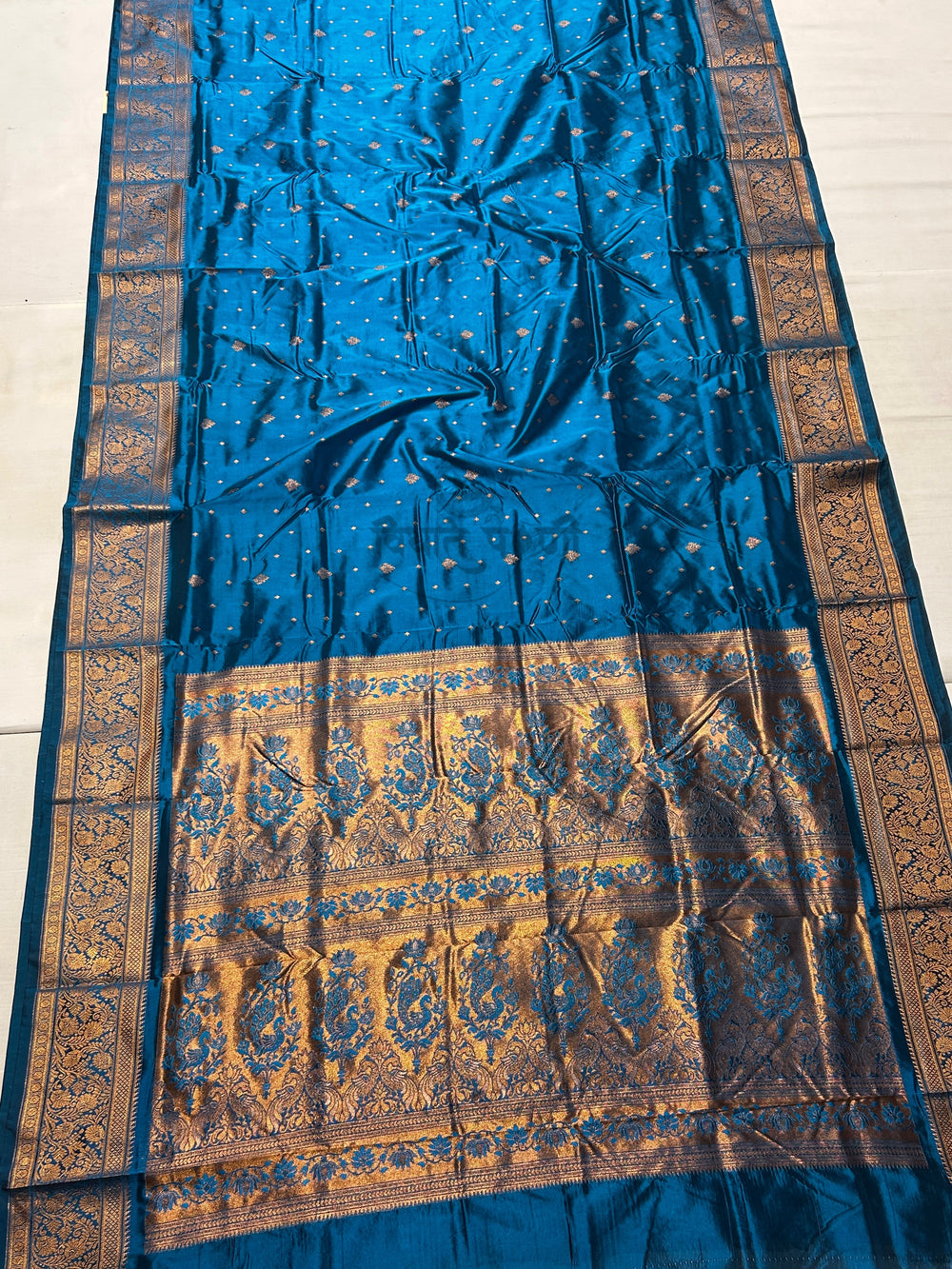 Kalanjali Soft Silk Paithani Saree - Sulphate Blue