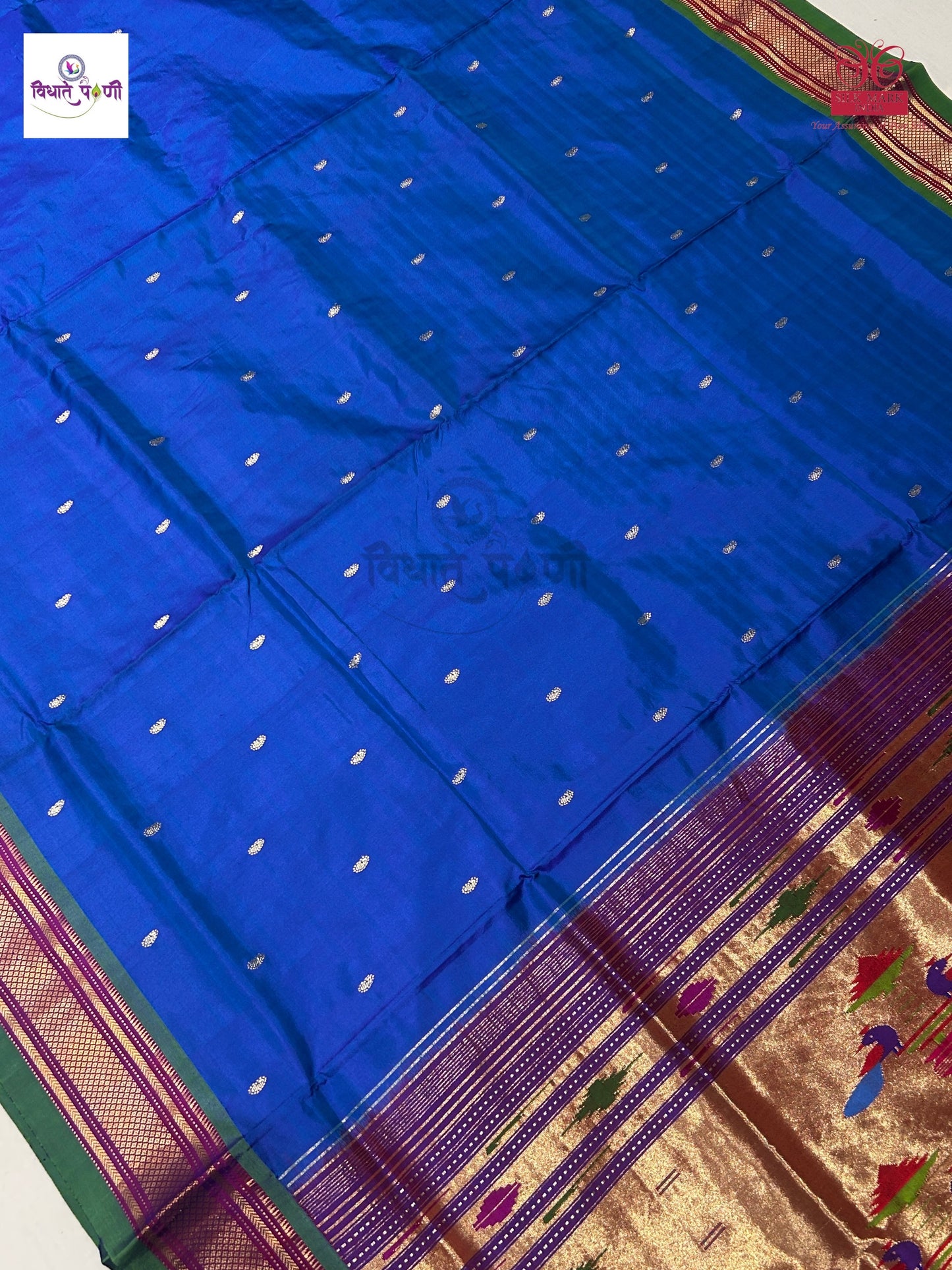 Handloom Pure Silk Double Pallu Paithani Saree