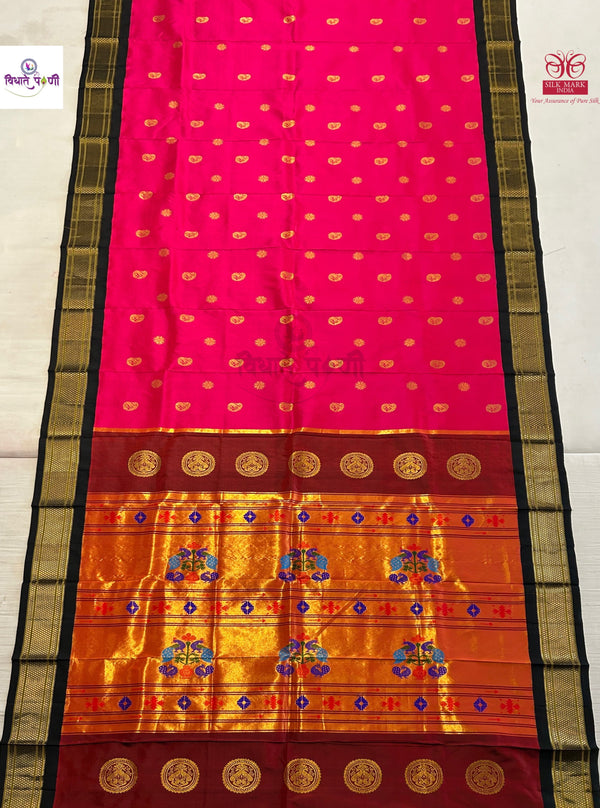 Handloom Pure Silk Maharani Paithani Saree- Rani