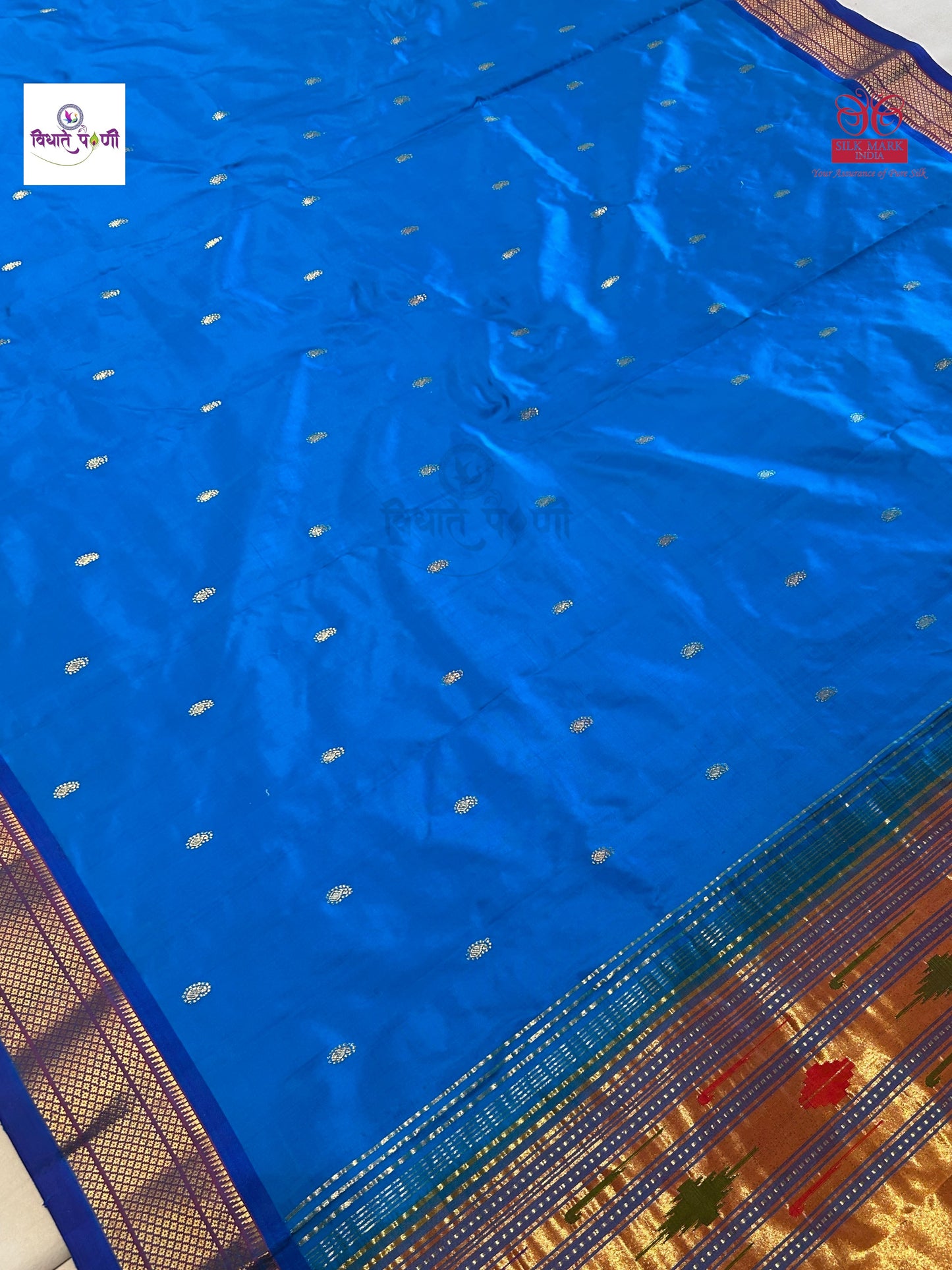 Handloom Pure Silk Double Pallu Paithani Saree