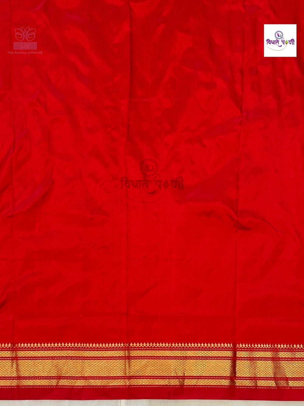 Vintage Handloom Pure Silk Paithani Saree - Red