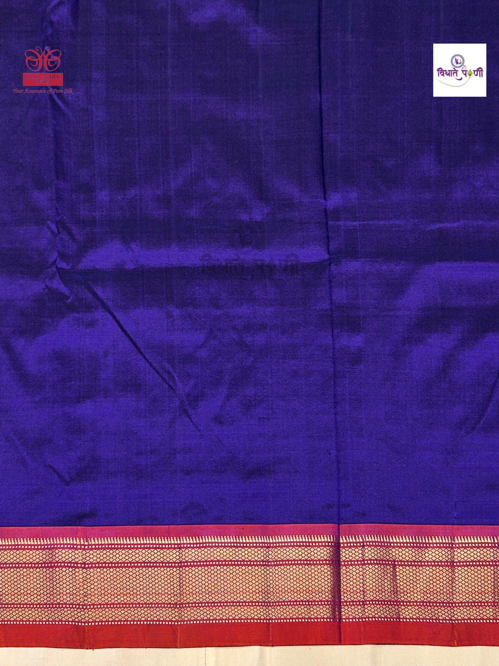 Vintage Handloom Pure Silk Chandrakor Butta Paithani Saree - Blue